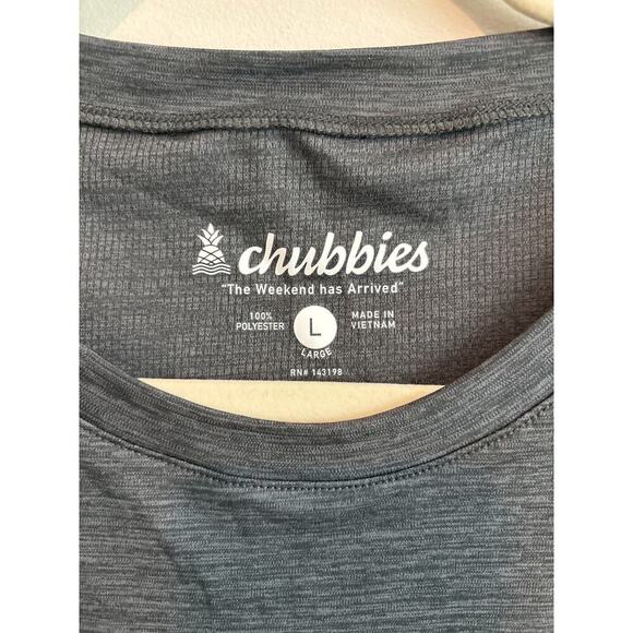 NWT Chubbies The Ember Short Sleeve Ultimate Sport Tee Size Large Charcoal - Picture 3 of 5